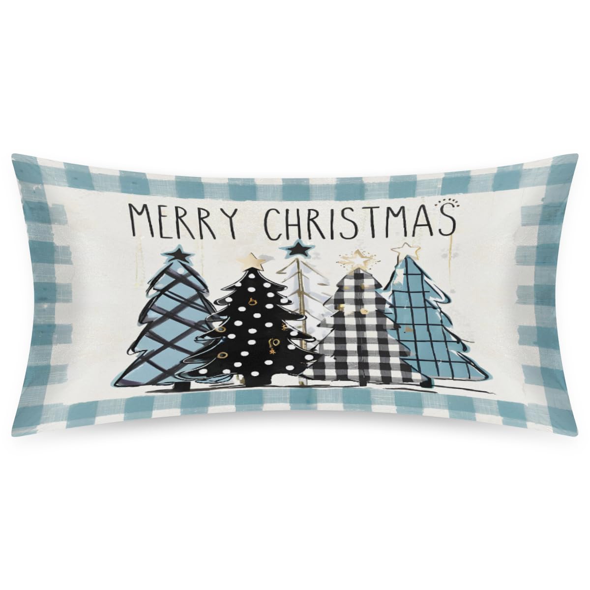 Christmas Light Trees Satin Pillow Case for Hair and Skin Satin Pillowcase Without Zipper Pillowcase, Standard Size Slip Silk Pillow Cases 20"x26" Silk Pillowcases for Bedroom Sofa Home Decor