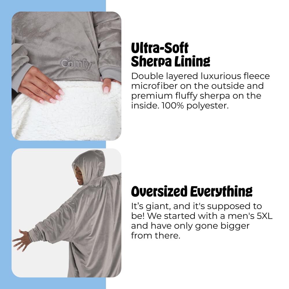 THE COMFY Original | From Shark Tank | Patented | Oversized Sherpa Wearable Blanket Hoodie| Gift for Women & Men | One Size
