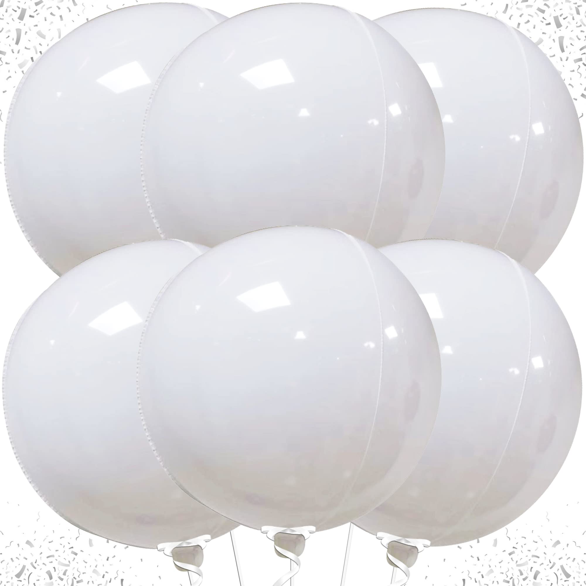 KatchOn, Big Silver Disco Ball Balloons - 22 Inch, Pack of 6 | Disco Party Decorations, 4D Sphere Disco Balloons for 70s Theme Party Decor, Bachelorette Party Decorations | Graduation Decorations 2026