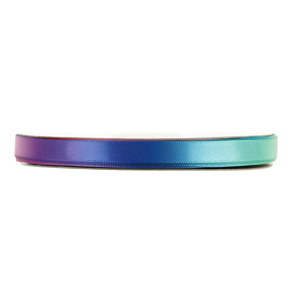MEEDEE 3/8 Inch Satin Ribbon Set – 10 Rolls Rainbow Double Face Ribbon for Gift Wrapping, 5 Yards Each (Total 50 Yards), Decorative Ribbon for Presents & Party Favors