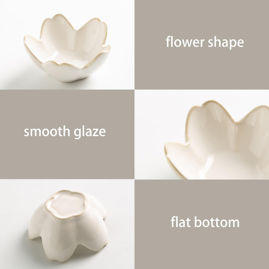 Flower Ring Holder Dish, Ceramic Jewelry Tray Dish, Small Trinket Dish, Jewelry Plate Bowl, Cute Jewlery Ring Holder Dish, Aesthetic Room Decor, Christmas Birthday Gifts for Women, 1 pack (blue)