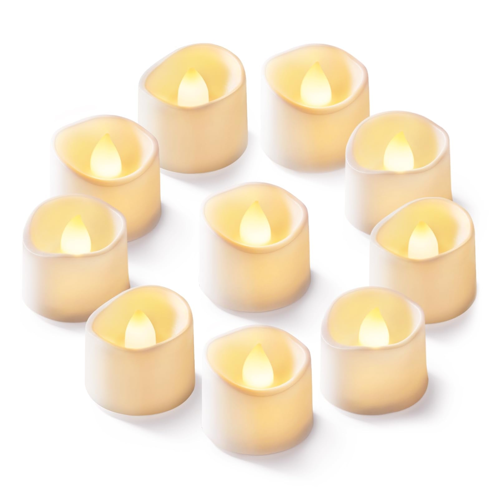 Homemory Green Tea Lights Candles Battery Operated, 200+Hour Flameless Flickering Fake Electric LED Colored Tealights for St. Patrick's Day, Christmas, Theme Party, Seasonal Celebrations, 12-Pack