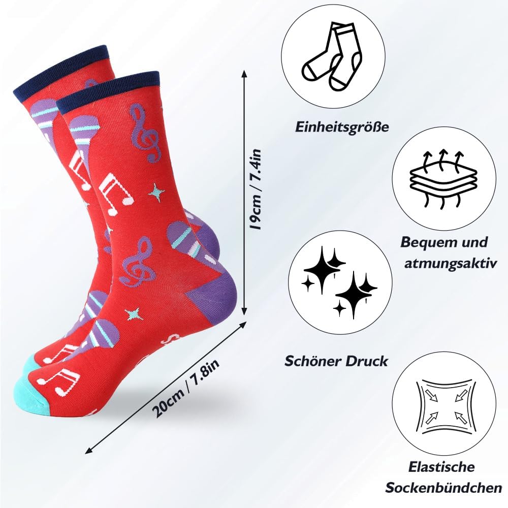 Music Gifts Women and Girls Musicians Music Lovers Singers Teacher Students Producer Choir Concert Goer Musical Themed Socks Related Christmas Stocking Stuffers Birthday Appreciation Gifts