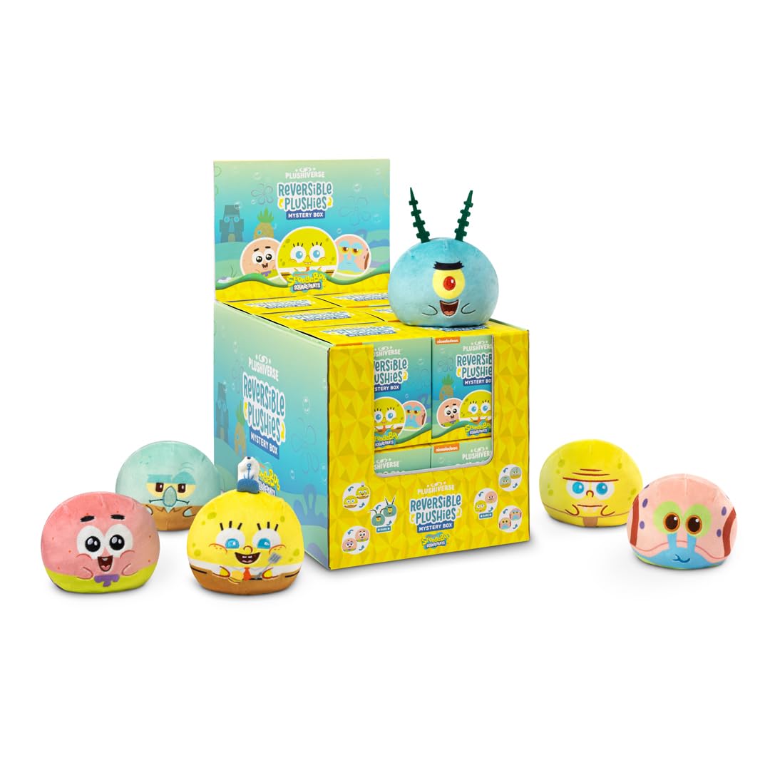 TeeTurtle Spooky Surprise Series Reversible Plushie Mystery Box - 3-Inch Mini Two-Sided Blind Box Plush with Embroidered Details - Cute Collectible Halloween Toy for Kids, Teens, and Adults