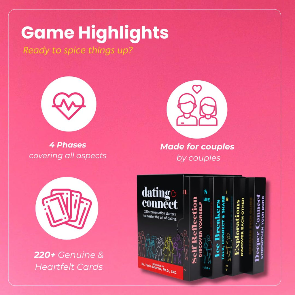 Life Sutra Couple Reconnect 3 in 1 Game - 200 Classsic Conversation Cards, 100 Scratch Off Date Adventures and Endless Date Nights Combinations with The Couples Dice Game. Ideal Valentine's Gift