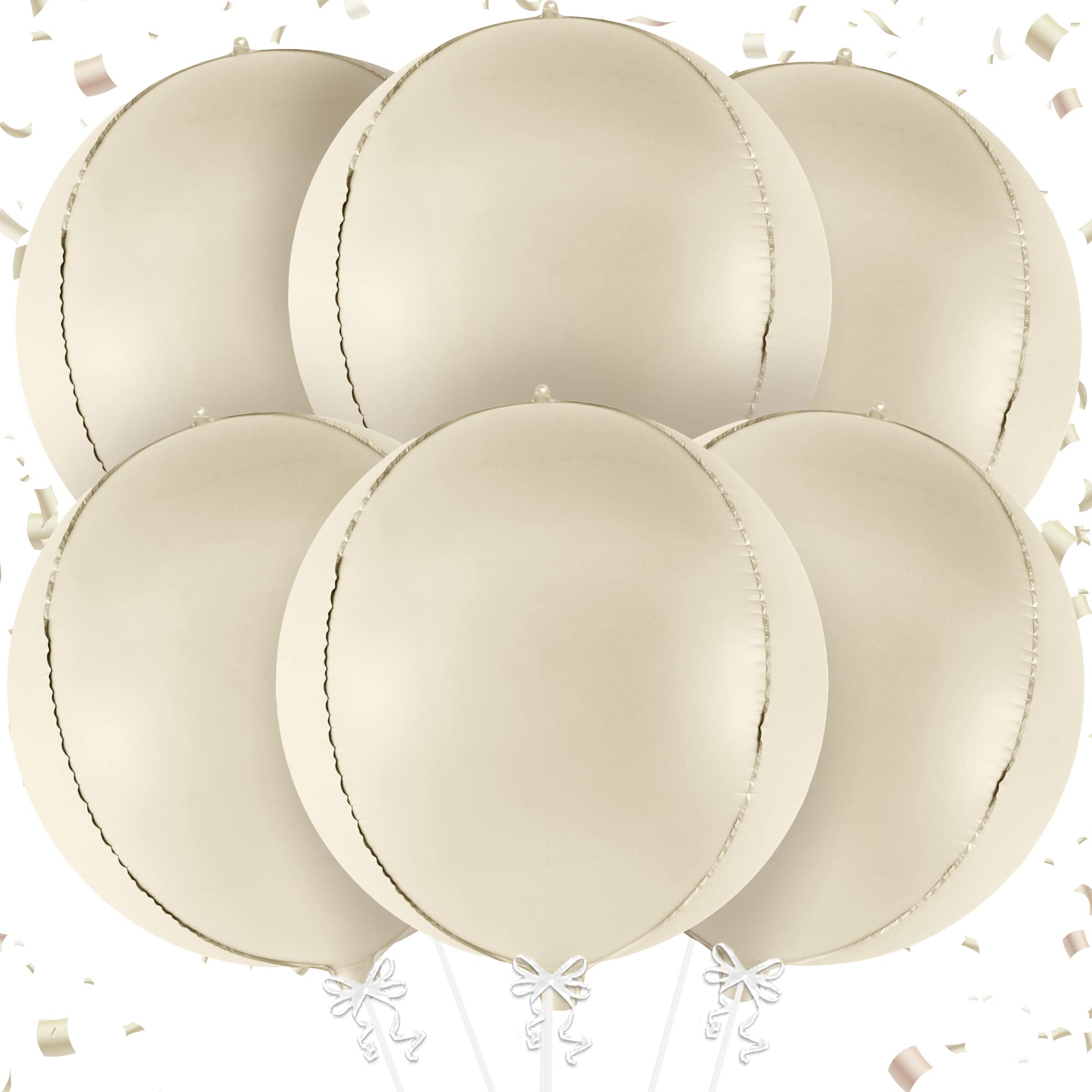 KatchOn, Big Silver Disco Ball Balloons - 22 Inch, Pack of 6 | Disco Party Decorations, 4D Sphere Disco Balloons for 70s Theme Party Decor, Bachelorette Party Decorations | Graduation Decorations 2026