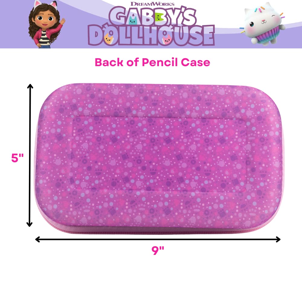 Innovative Designs Barbie Pencil Case Set with Stickers and Gel Pens for Kids, Molded with Zip Closure, Pink
