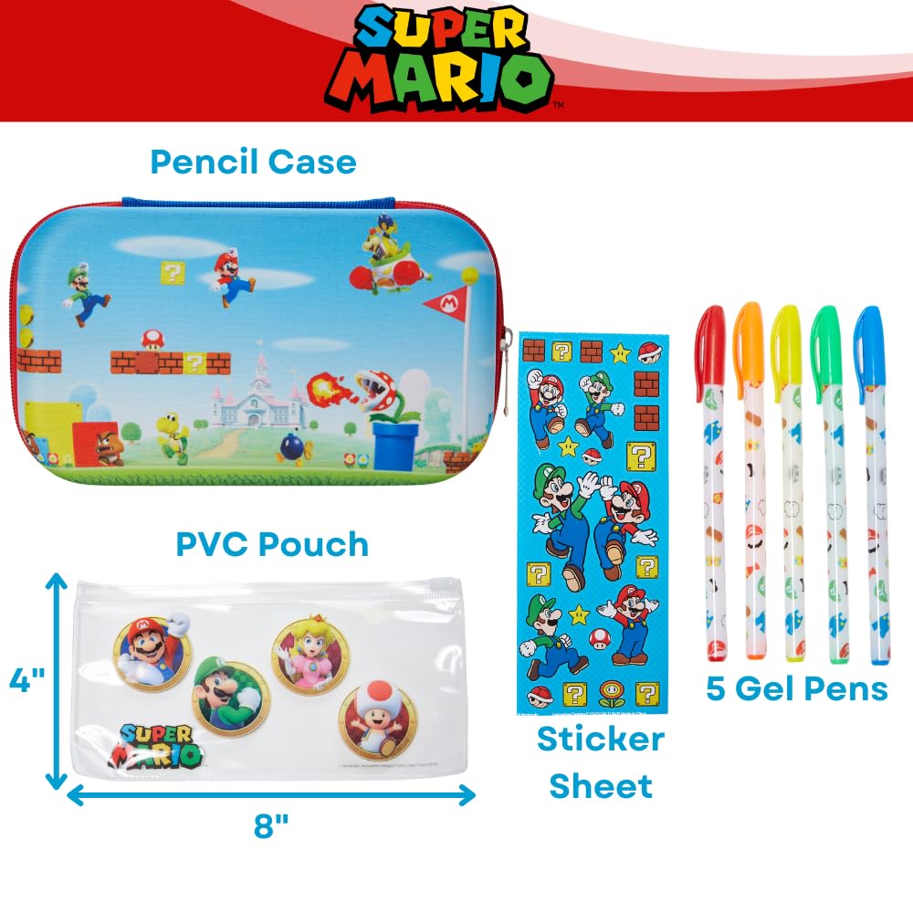 Innovative Designs Barbie Pencil Case Set with Stickers and Gel Pens for Kids, Molded with Zip Closure, Pink