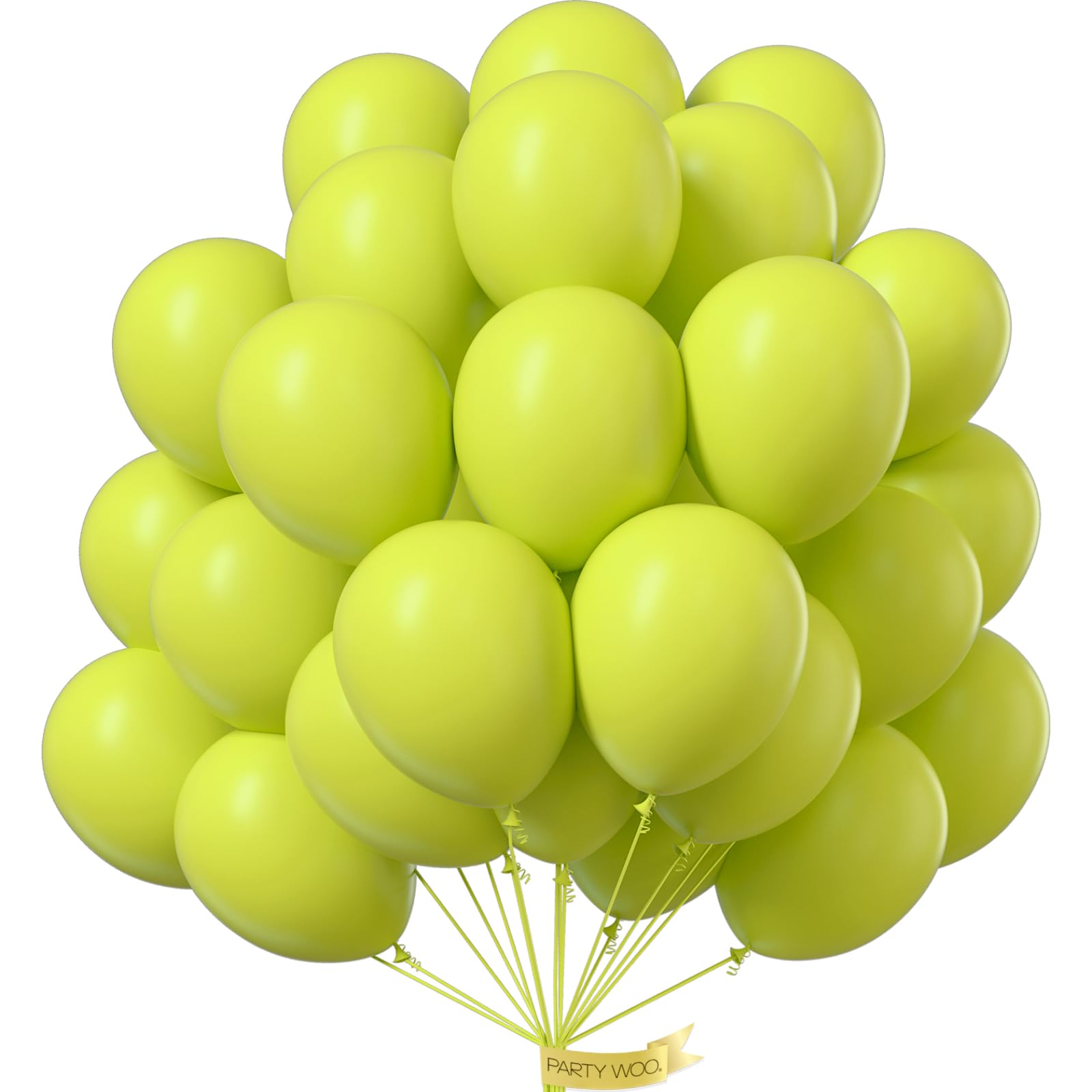PartyWoo Metallic Green Balloons 50pcs 12 Inch Metallic Apple Green Latex Helium Balloons for Graduation Spring Forest Summer Wedding Engagement Baby Shower Birthday Party Decorations Green-G121