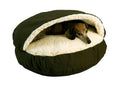 Snoozer Cozy Cave Dog Bed - Indoor Dog Bed with Cover Cave, Covered Calming Burrow for Small Sized Pets with Blanket Attached, Enclosed, Removable Washable Cover - Small, Navy