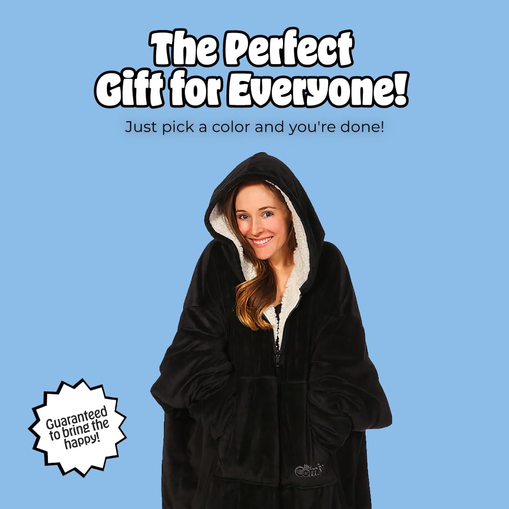 THE COMFY Original | From Shark Tank | Patented | Oversized Sherpa Wearable Blanket Hoodie| Gift for Women & Men | One Size