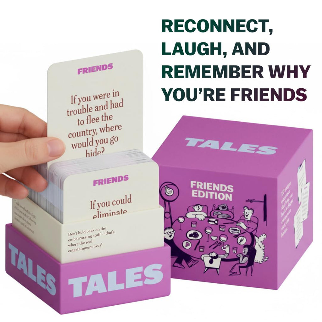 TALES 150 Life Story Interview Kit, Conversation Cards, for Grandparents, Parents, Families, Adults, Game Night, Road Trips, Dinner Table, Getting to Know You (New Edition)
