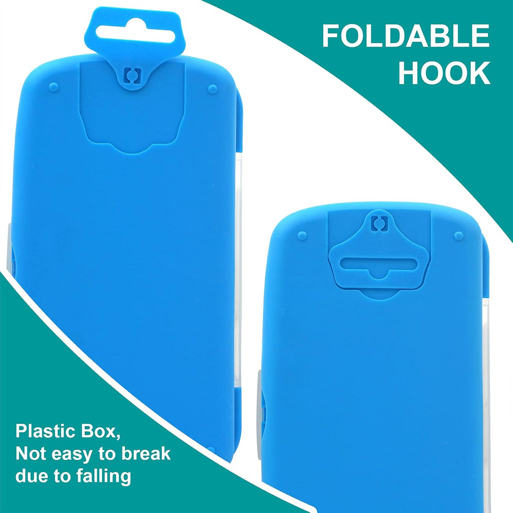 Akuoly Math Compasses Back-to-School Starter Geometry Kit with 2 Drafting Compasses Protractor Set Squares Ruler and More for Students Maths Study Homework, Blue Set with Carry Case