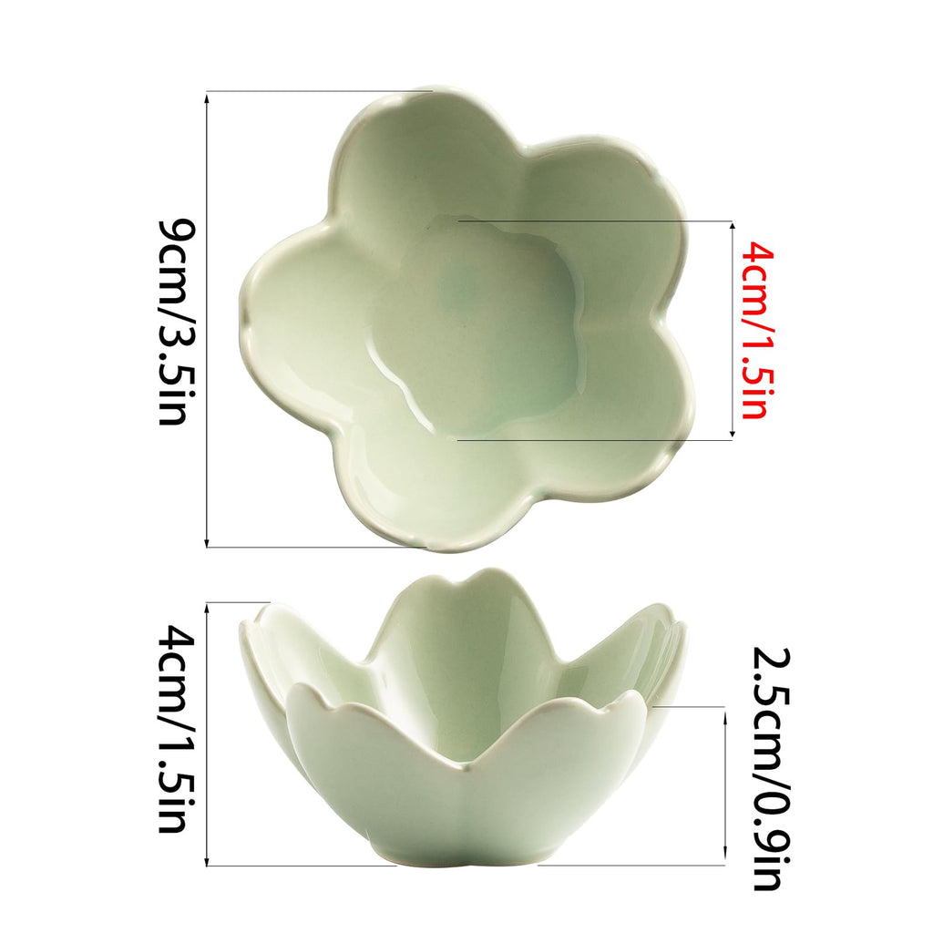 Flower Ring Holder Dish, Ceramic Jewelry Tray Dish, Small Trinket Dish, Jewelry Plate Bowl, Cute Jewlery Ring Holder Dish, Aesthetic Room Decor, Christmas Birthday Gifts for Women, 1 pack (blue)