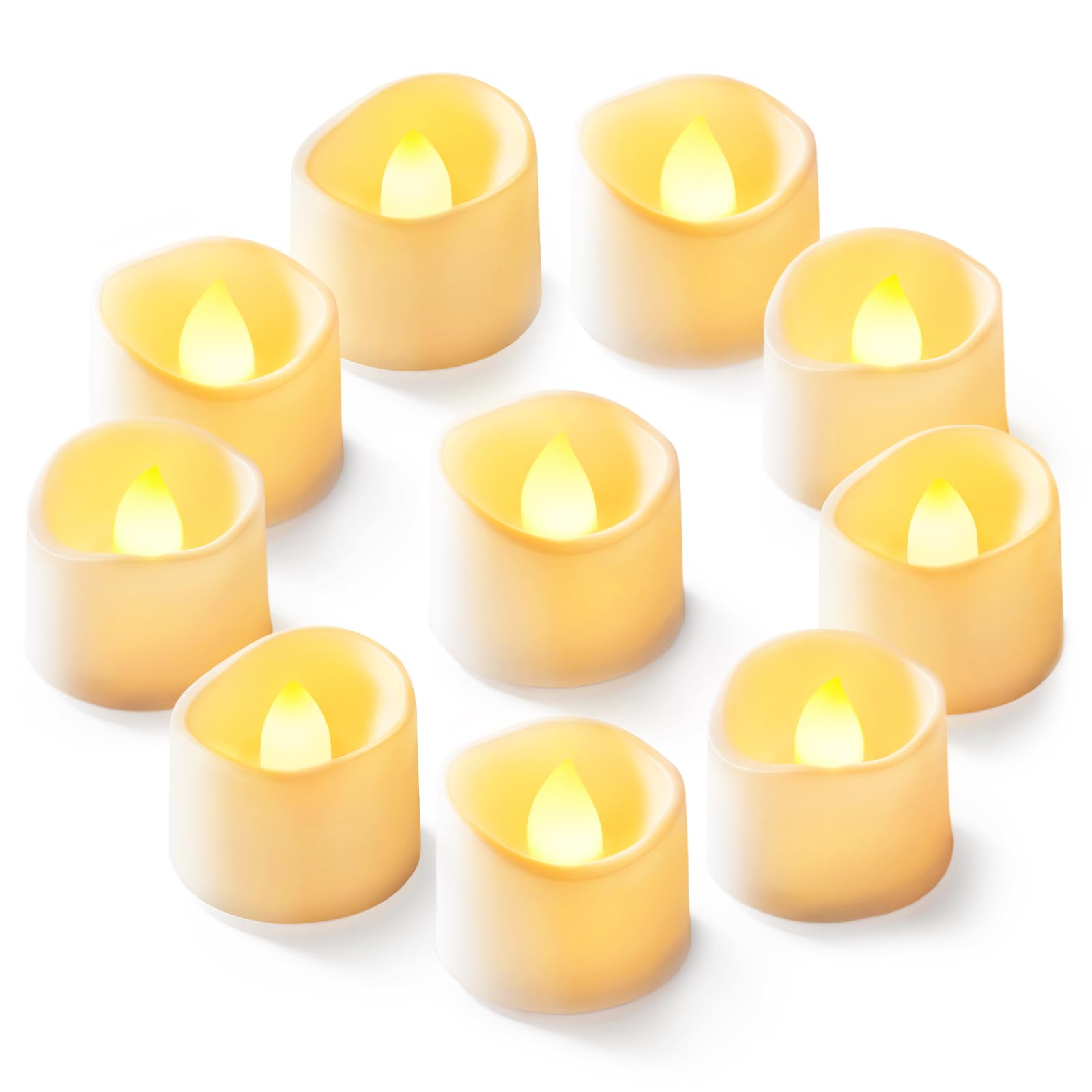 Homemory Green Tea Lights Candles Battery Operated, 200+Hour Flameless Flickering Fake Electric LED Colored Tealights for St. Patrick's Day, Christmas, Theme Party, Seasonal Celebrations, 12-Pack