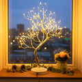 FuChsun Tabletop Bonsai Tree Light 108 LED Fairy Artificial Tree Lamp fot Room Party Home Centerpieces Decoration, Battery/USB Operated (Galaxy Glow Silver Branch)