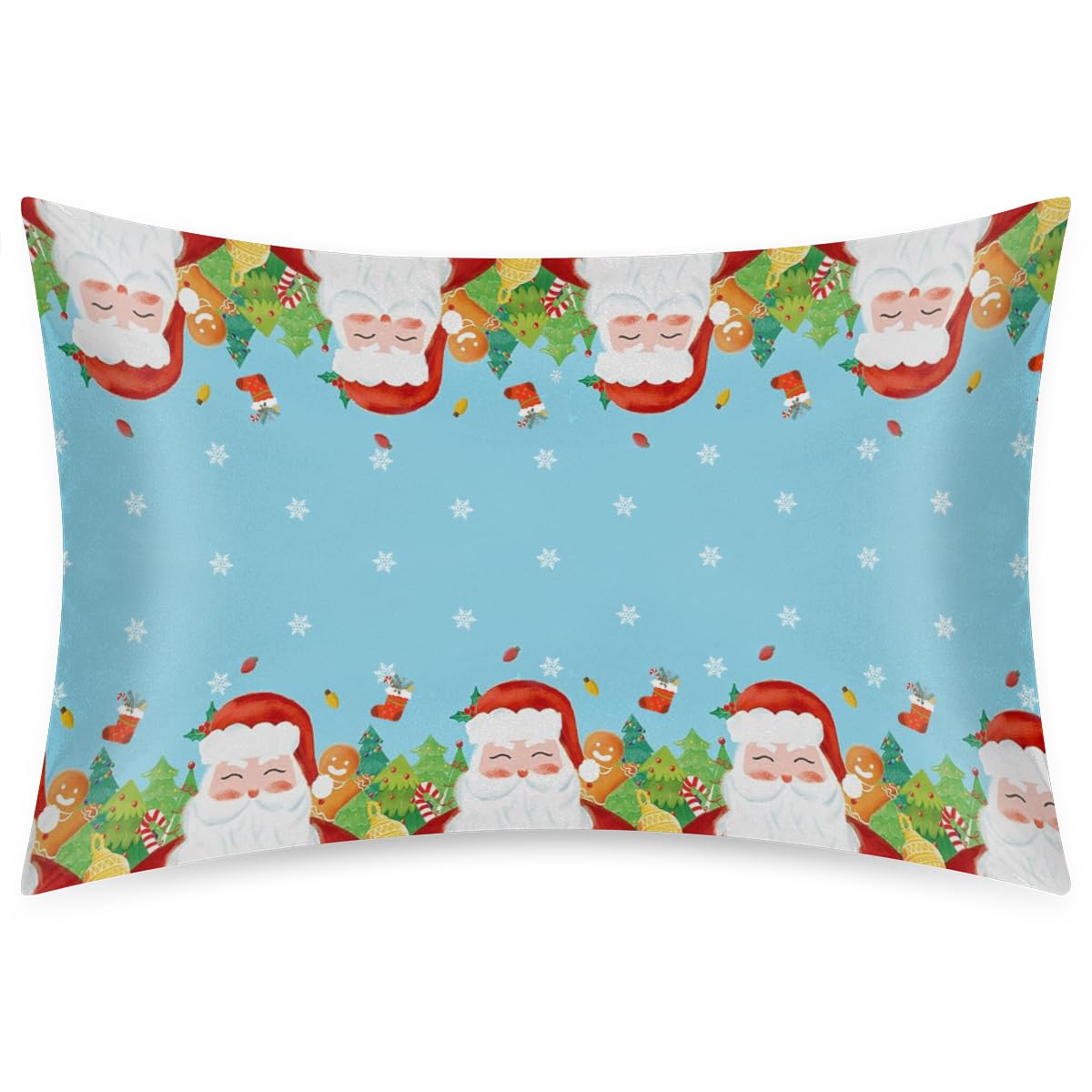 Christmas Light Trees Satin Pillow Case for Hair and Skin Satin Pillowcase Without Zipper Pillowcase, Standard Size Slip Silk Pillow Cases 20"x26" Silk Pillowcases for Bedroom Sofa Home Decor