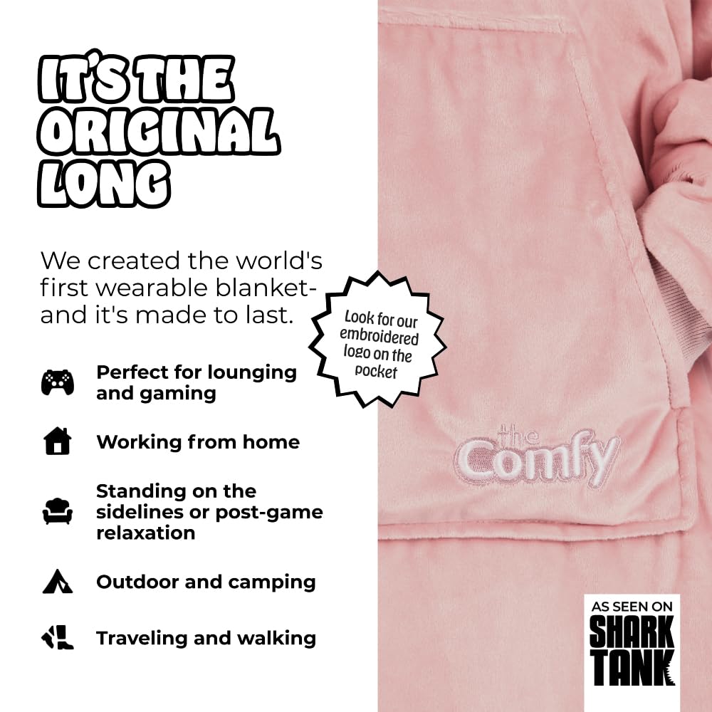 THE COMFY Original | From Shark Tank | Patented | Oversized Sherpa Wearable Blanket Hoodie| Gift for Women & Men | One Size