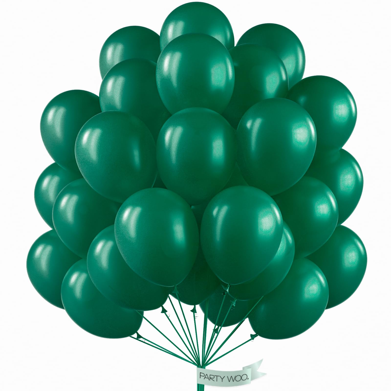 PartyWoo Metallic Green Balloons 50pcs 12 Inch Metallic Apple Green Latex Helium Balloons for Graduation Spring Forest Summer Wedding Engagement Baby Shower Birthday Party Decorations Green-G121