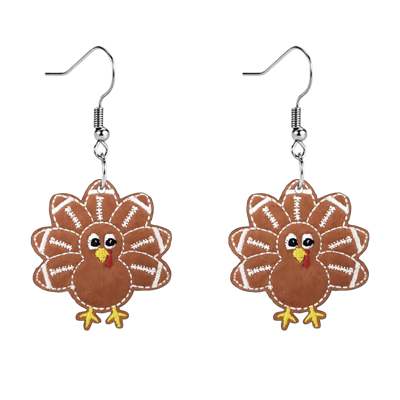 Funny Dog Sunflower Paw Print Earrings for Women - Unique & Quirky Funky Acrylic Dangle Earrings, Cute & Silly Novelty Design, Wacky & Crazy Earrings for Fun Lovers