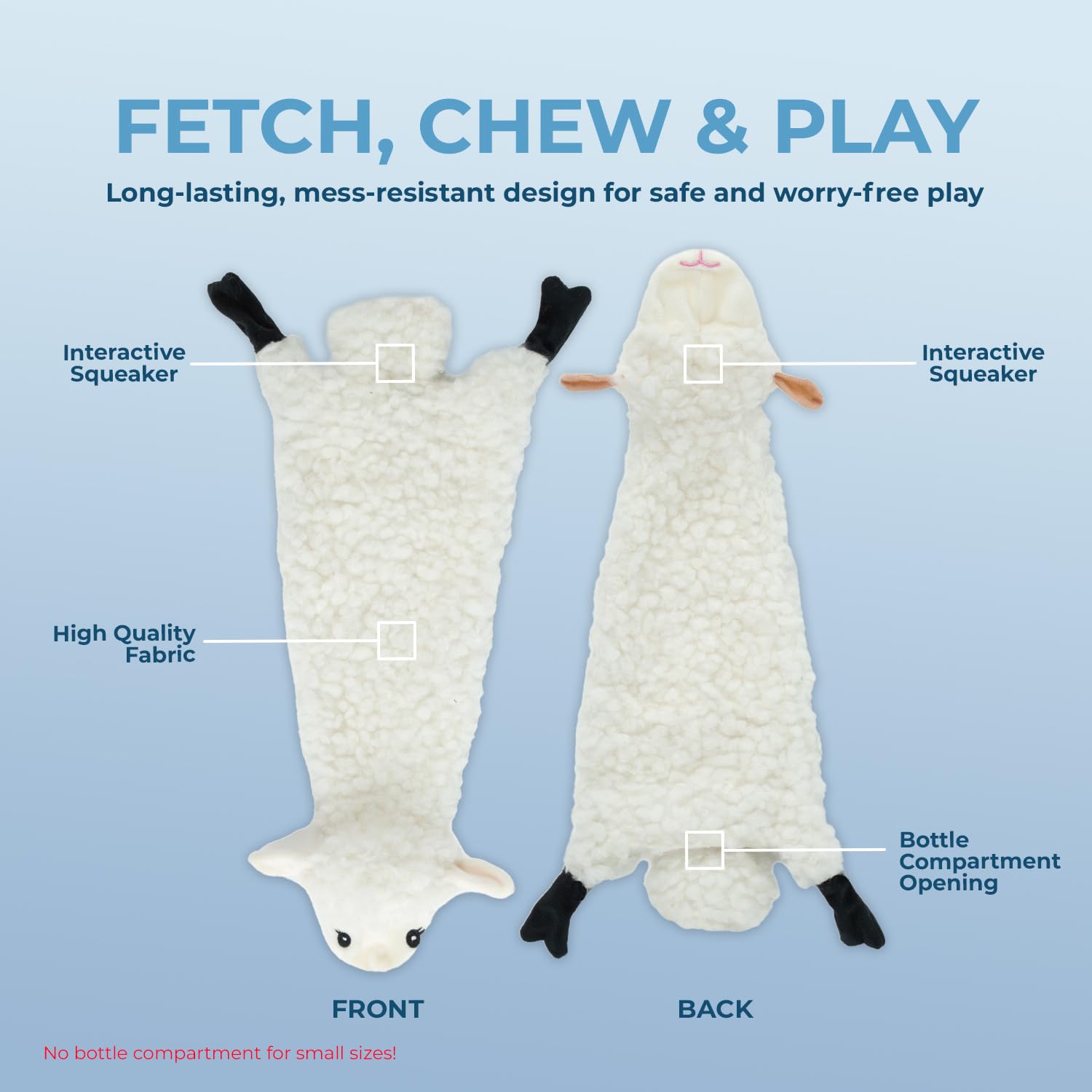 Best Pet Supplies Squeaky Dog Toys with Soft Durable Fabric for Small, Medium and Large Pets Interactive Toy for Indoor Play, Supports Active Biting and Play - 4 Figures, Small