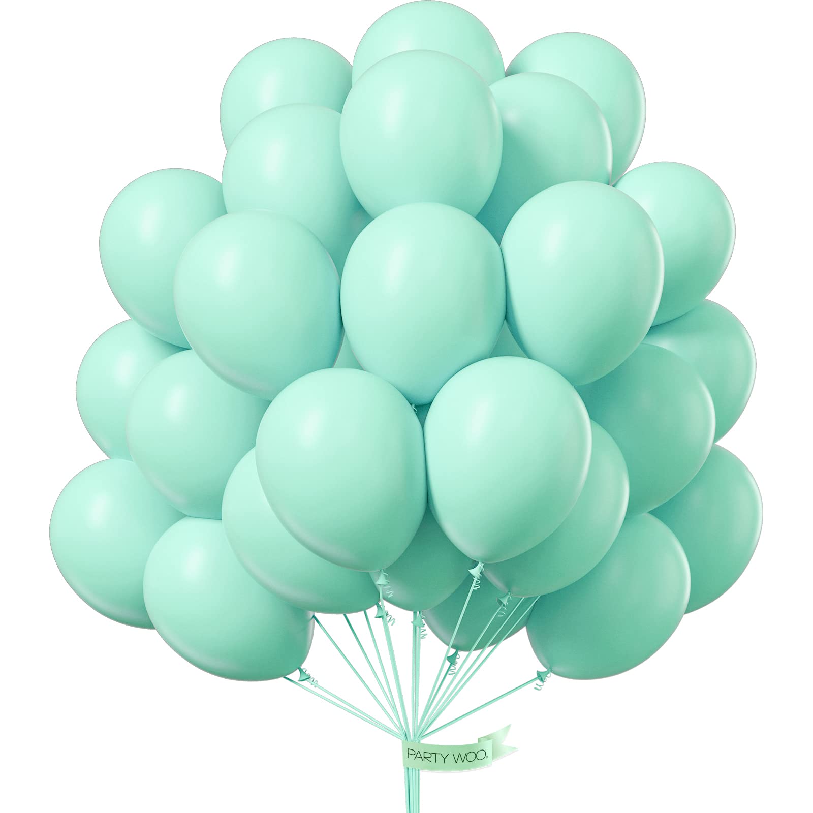 PartyWoo Metallic Green Balloons 50pcs 12 Inch Metallic Apple Green Latex Helium Balloons for Graduation Spring Forest Summer Wedding Engagement Baby Shower Birthday Party Decorations Green-G121
