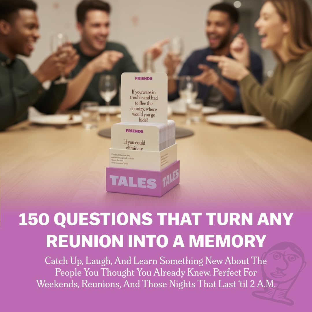 TALES 150 Life Story Interview Kit, Conversation Cards, for Grandparents, Parents, Families, Adults, Game Night, Road Trips, Dinner Table, Getting to Know You (New Edition)