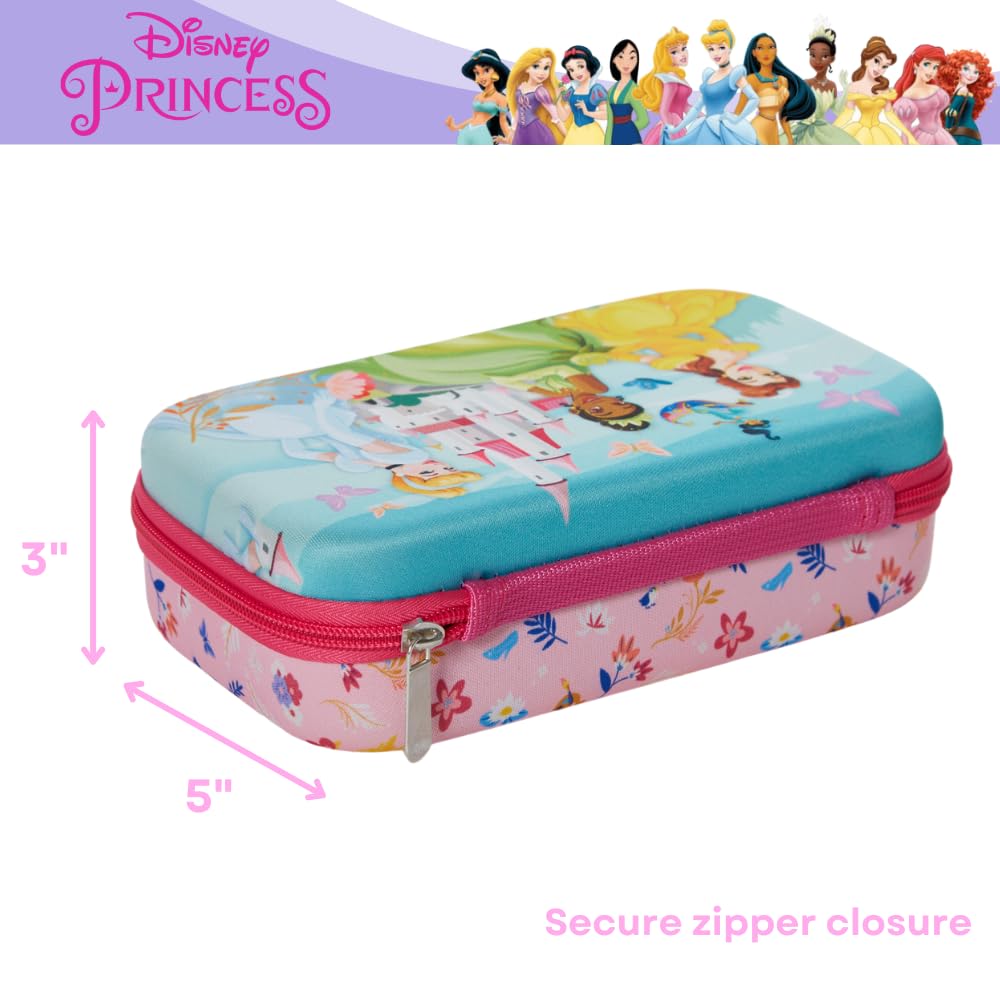 Innovative Designs Barbie Pencil Case Set with Stickers and Gel Pens for Kids, Molded with Zip Closure, Pink