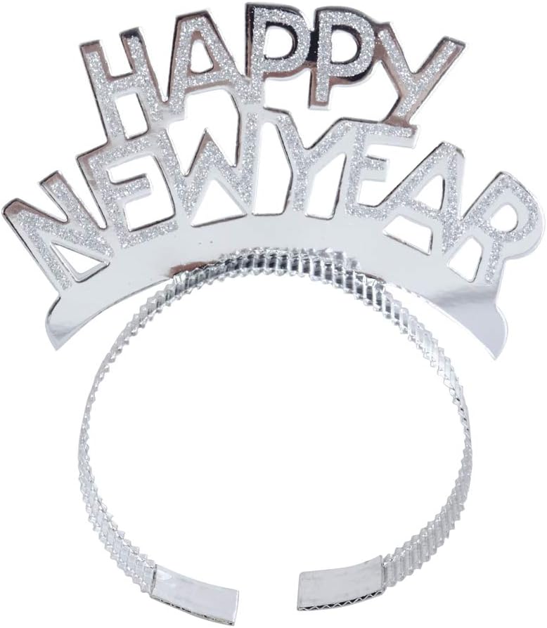 BinaryABC Happy New Year Headband Tiara,New Years Party Favor,New Years Eve Party Decorations 12Pcs