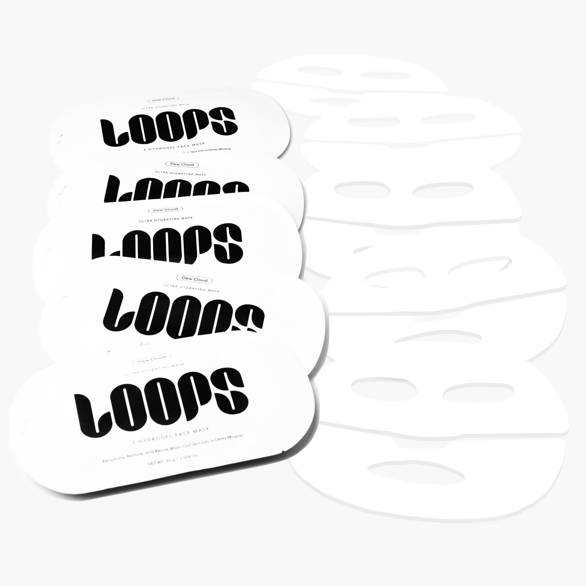 LOOPS DOUBLE TAKE - Glow Korean Hydrogel Face Masks - Calms and Soothes Skin - Refine Pores and Smooth for a Flawless Face - Hydrating Skin Mask Face Mask Leaves You Refreshed and Loumonus 5pc