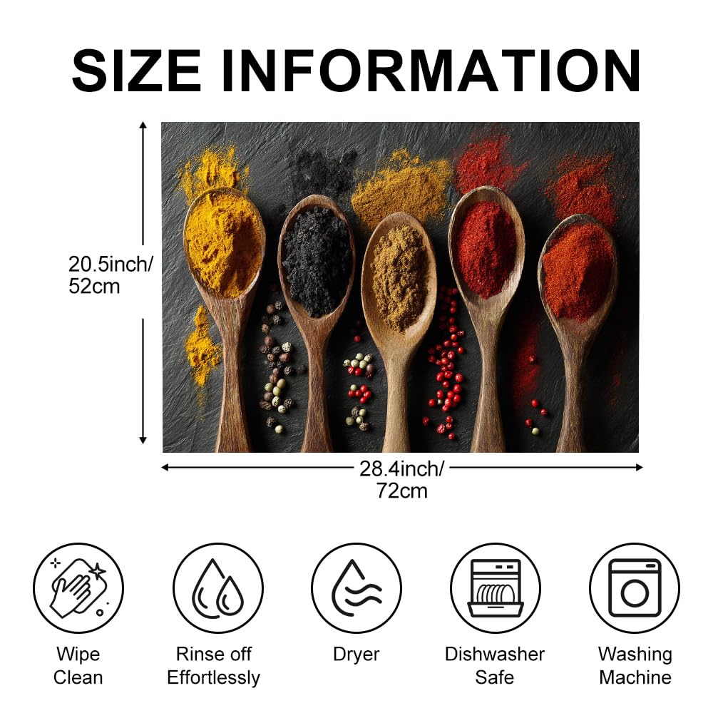 Stove Mat 28.35 x 20.47 Inch Christmas Fireplace and Tree Design Cozy Living Room Holiday Scene Decorative Kitchen Countertop Cover Reusable Flexible Mat for Gas Range Electric Stove Home Winter Décor