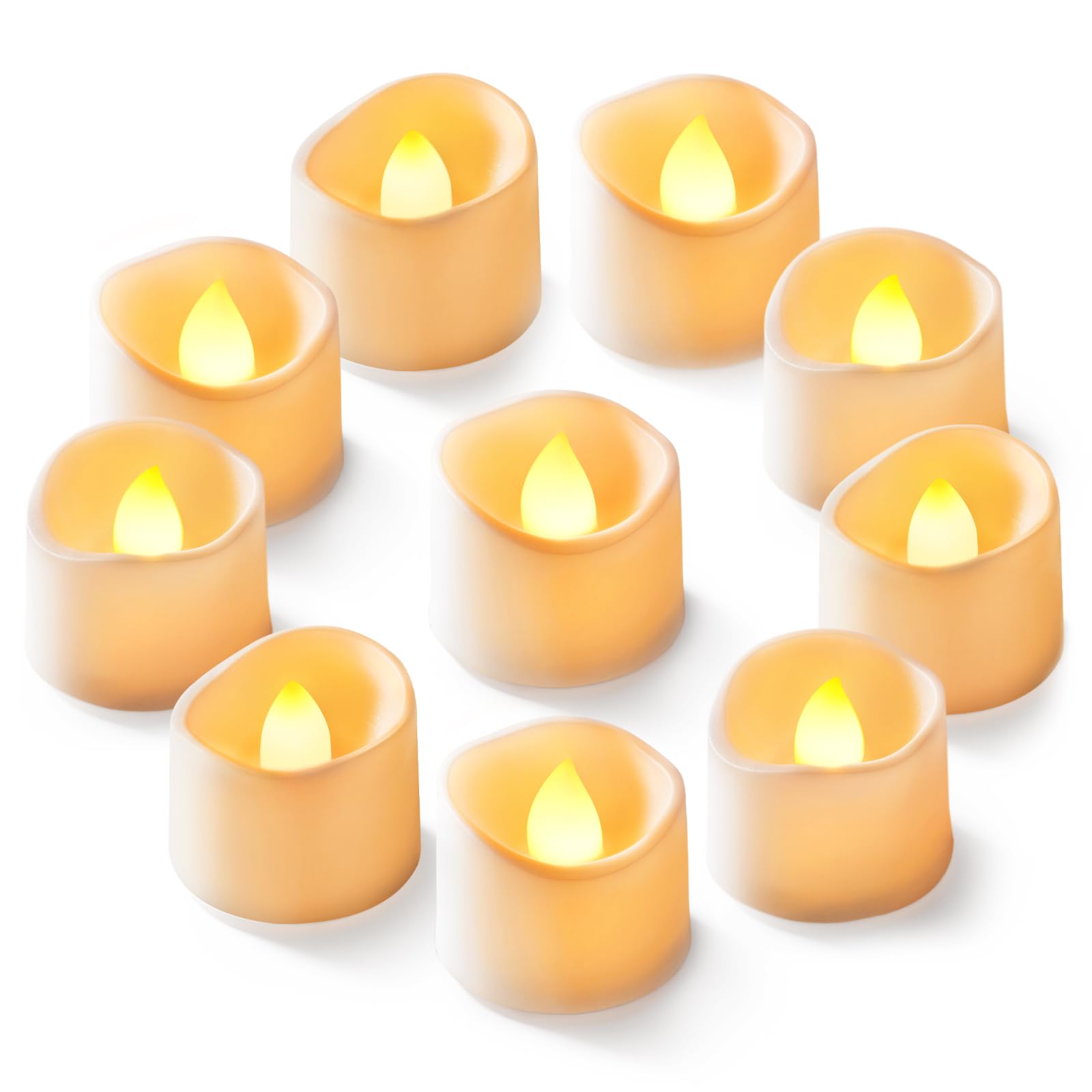 Homemory Green Tea Lights Candles Battery Operated, 200+Hour Flameless Flickering Fake Electric LED Colored Tealights for St. Patrick's Day, Christmas, Theme Party, Seasonal Celebrations, 12-Pack