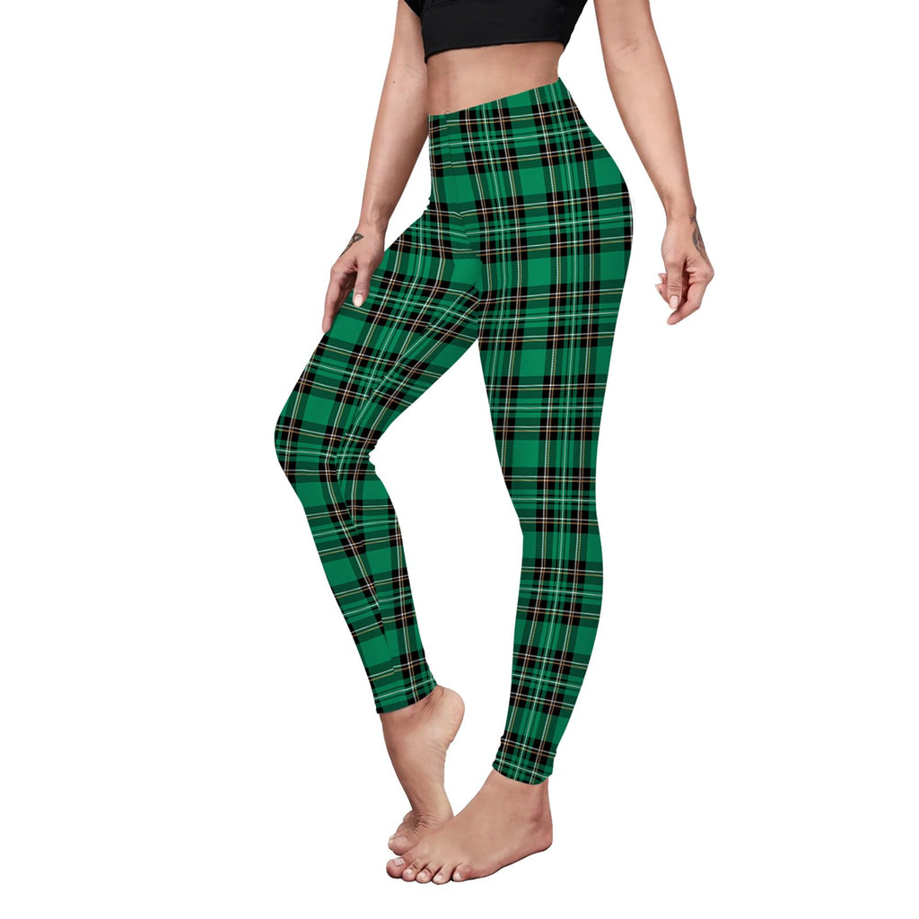 color cosplayer St. Patrick's Day Leggings Shamrock Stretchy Tights Yoga Pants for Women