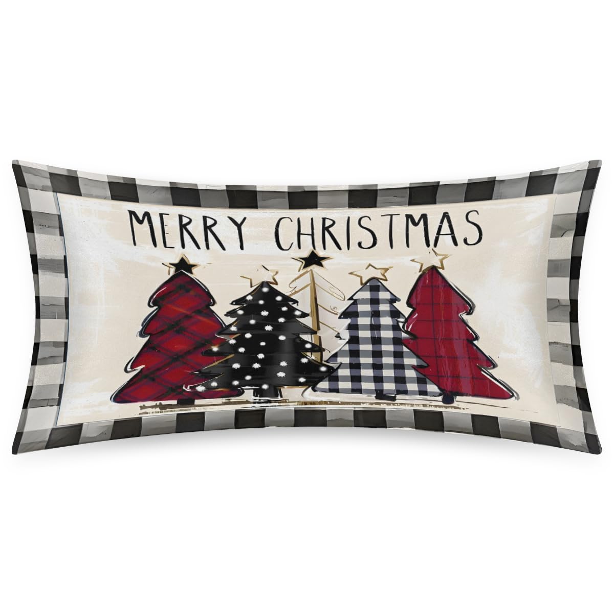Christmas Light Trees Satin Pillow Case for Hair and Skin Satin Pillowcase Without Zipper Pillowcase, Standard Size Slip Silk Pillow Cases 20"x26" Silk Pillowcases for Bedroom Sofa Home Decor