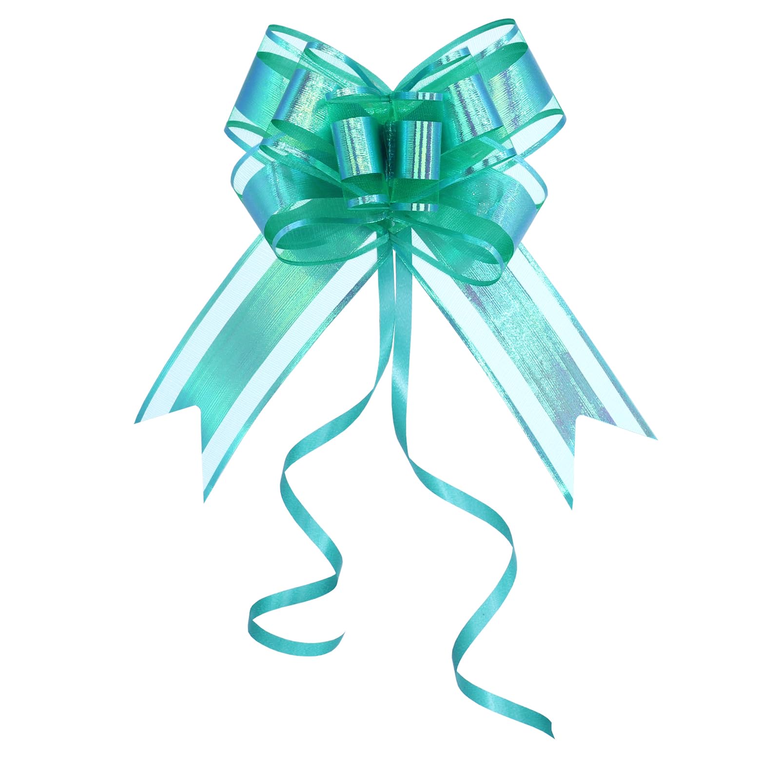 WEWILUCK Bows for Gift Wrapping, Iridescent Colorful Pull Bow Assortment (10 Unique Colors, 6 Inches), Perfect Decoration for Gift Basket, Boxes, Birthdays, Weddings, Christmas, Easter