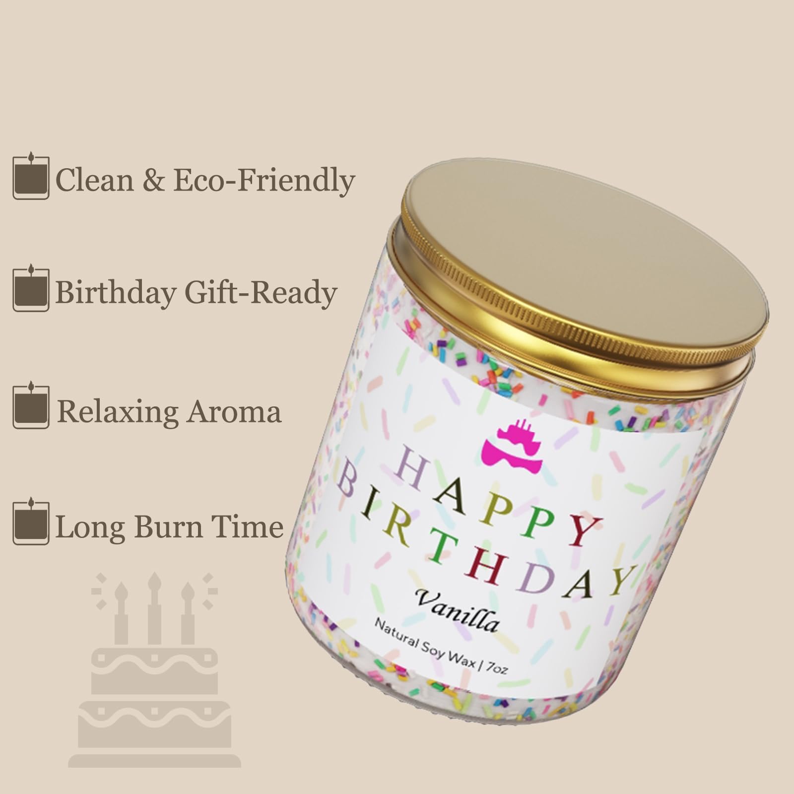 Christmas Candles - Christmas Gifts for Women, Aromatherapy Candle for Home Scented, Natural Soy Wax Vanilla Scented Candles