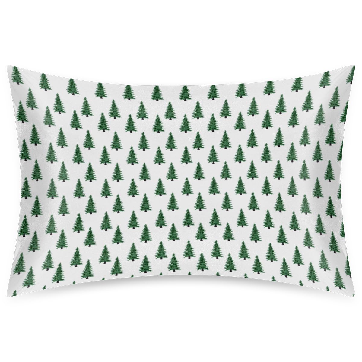 Christmas Light Trees Satin Pillow Case for Hair and Skin Satin Pillowcase Without Zipper Pillowcase, Standard Size Slip Silk Pillow Cases 20"x26" Silk Pillowcases for Bedroom Sofa Home Decor
