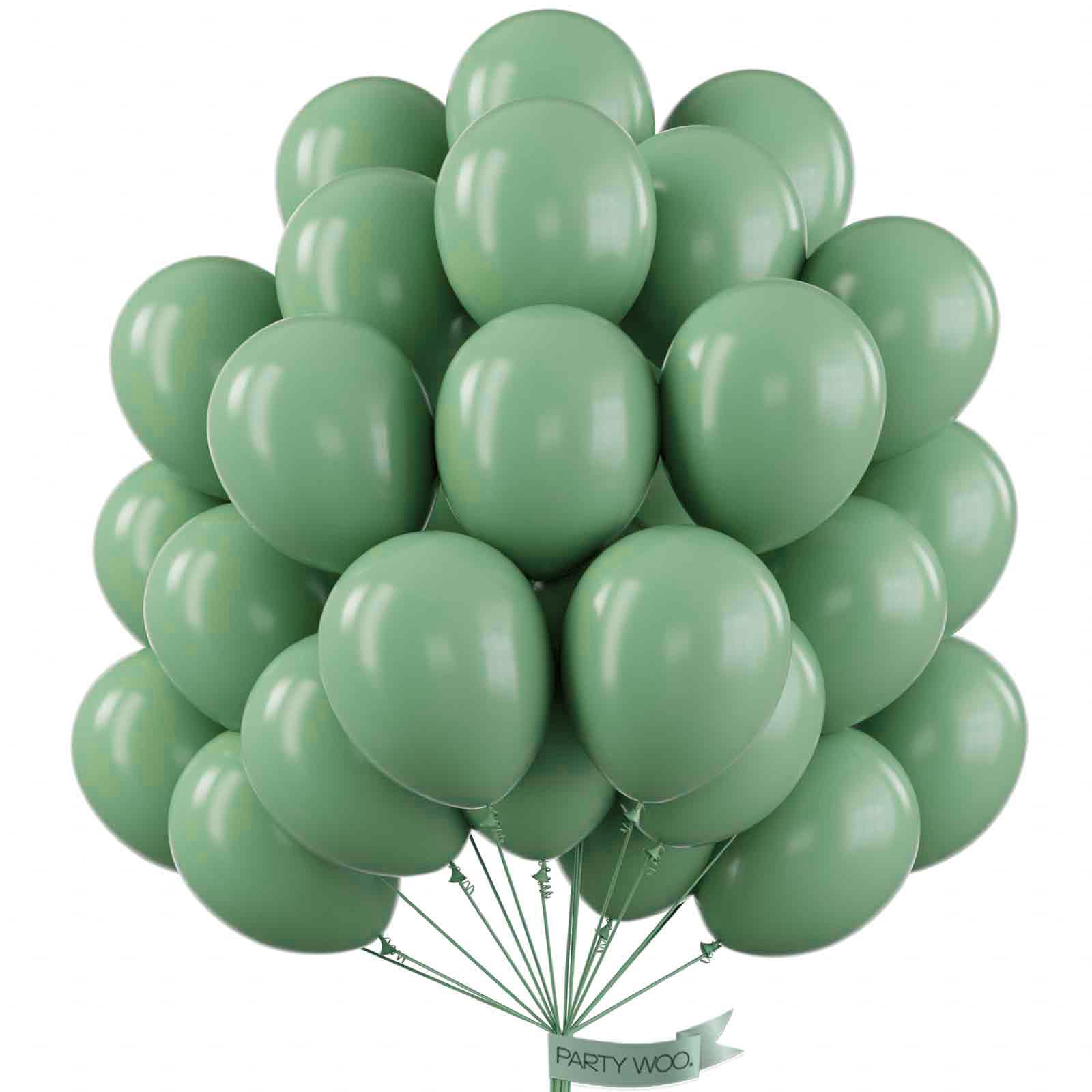 PartyWoo Metallic Green Balloons 50pcs 12 Inch Metallic Apple Green Latex Helium Balloons for Graduation Spring Forest Summer Wedding Engagement Baby Shower Birthday Party Decorations Green-G121