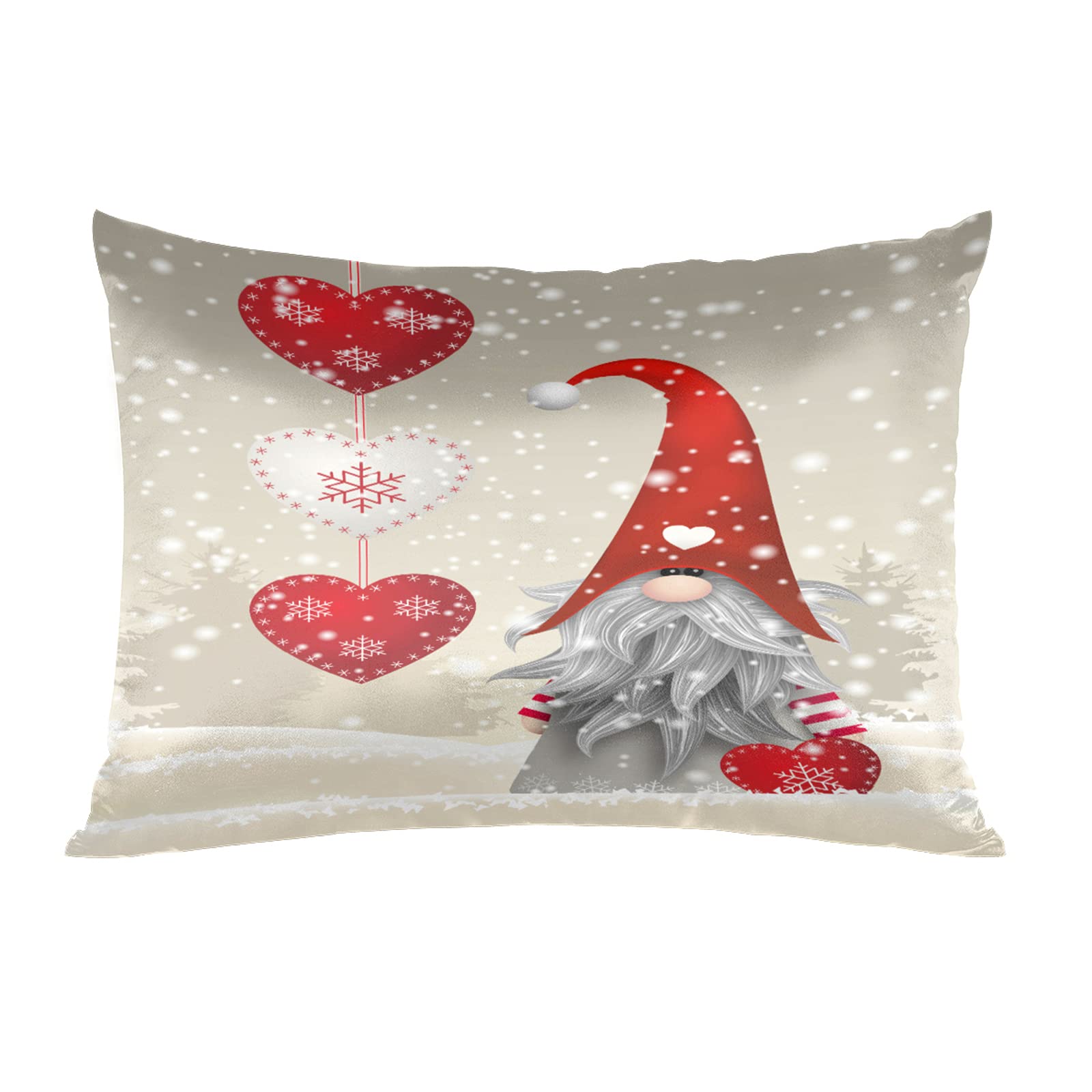 Christmas Light Trees Satin Pillow Case for Hair and Skin Satin Pillowcase Without Zipper Pillowcase, Standard Size Slip Silk Pillow Cases 20"x26" Silk Pillowcases for Bedroom Sofa Home Decor