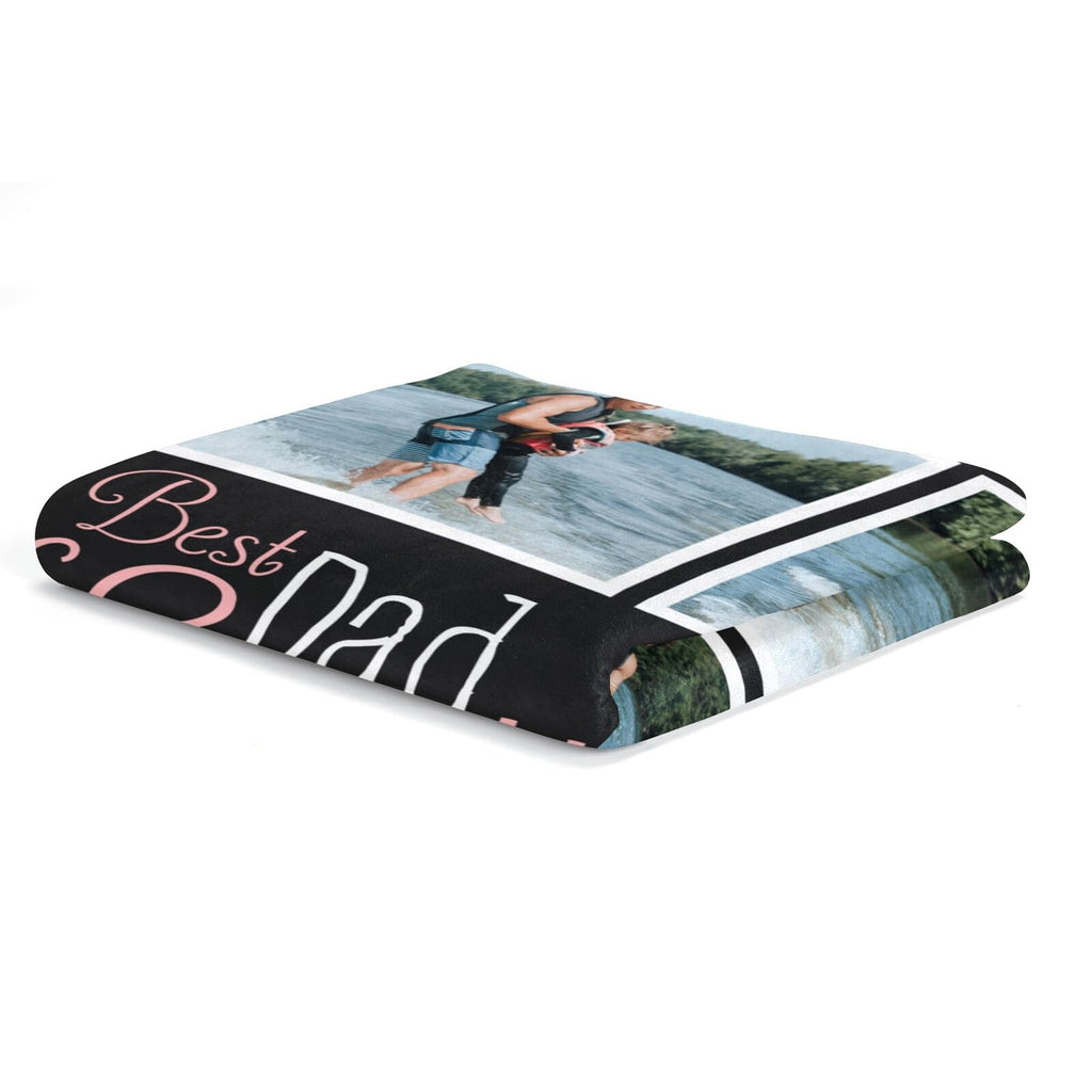 inkArts Custom Blanket Throws with Photos Text Personalized with Picture Customizable, Customize for Mom, Dad, Couple, Girlfriend, Boyfriend, Husband & Wife