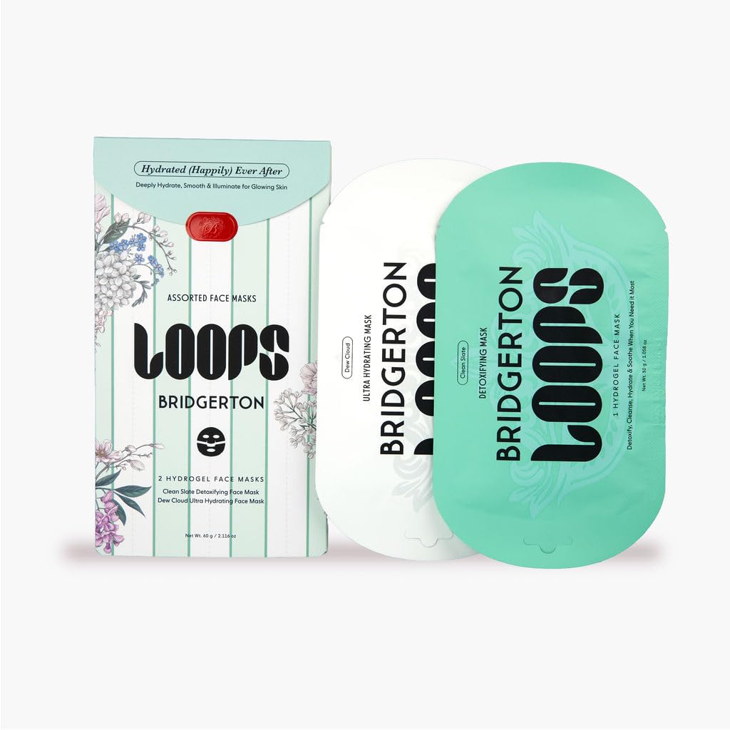 LOOPS DOUBLE TAKE - Glow Korean Hydrogel Face Masks - Calms and Soothes Skin - Refine Pores and Smooth for a Flawless Face - Hydrating Skin Mask Face Mask Leaves You Refreshed and Loumonus 5pc