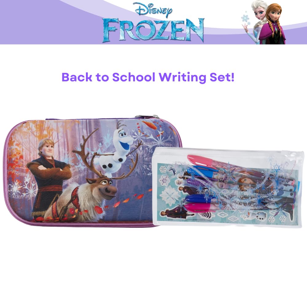 Innovative Designs Barbie Pencil Case Set with Stickers and Gel Pens for Kids, Molded with Zip Closure, Pink