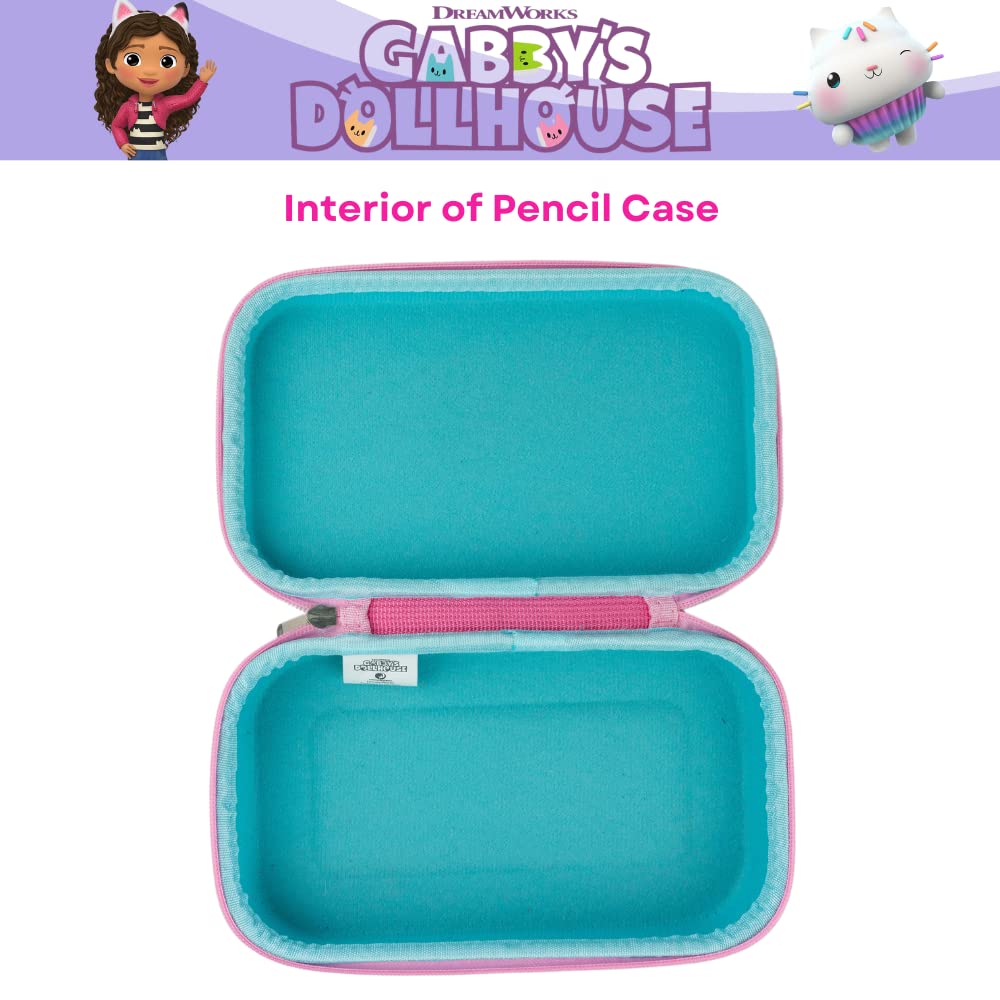 Innovative Designs Barbie Pencil Case Set with Stickers and Gel Pens for Kids, Molded with Zip Closure, Pink