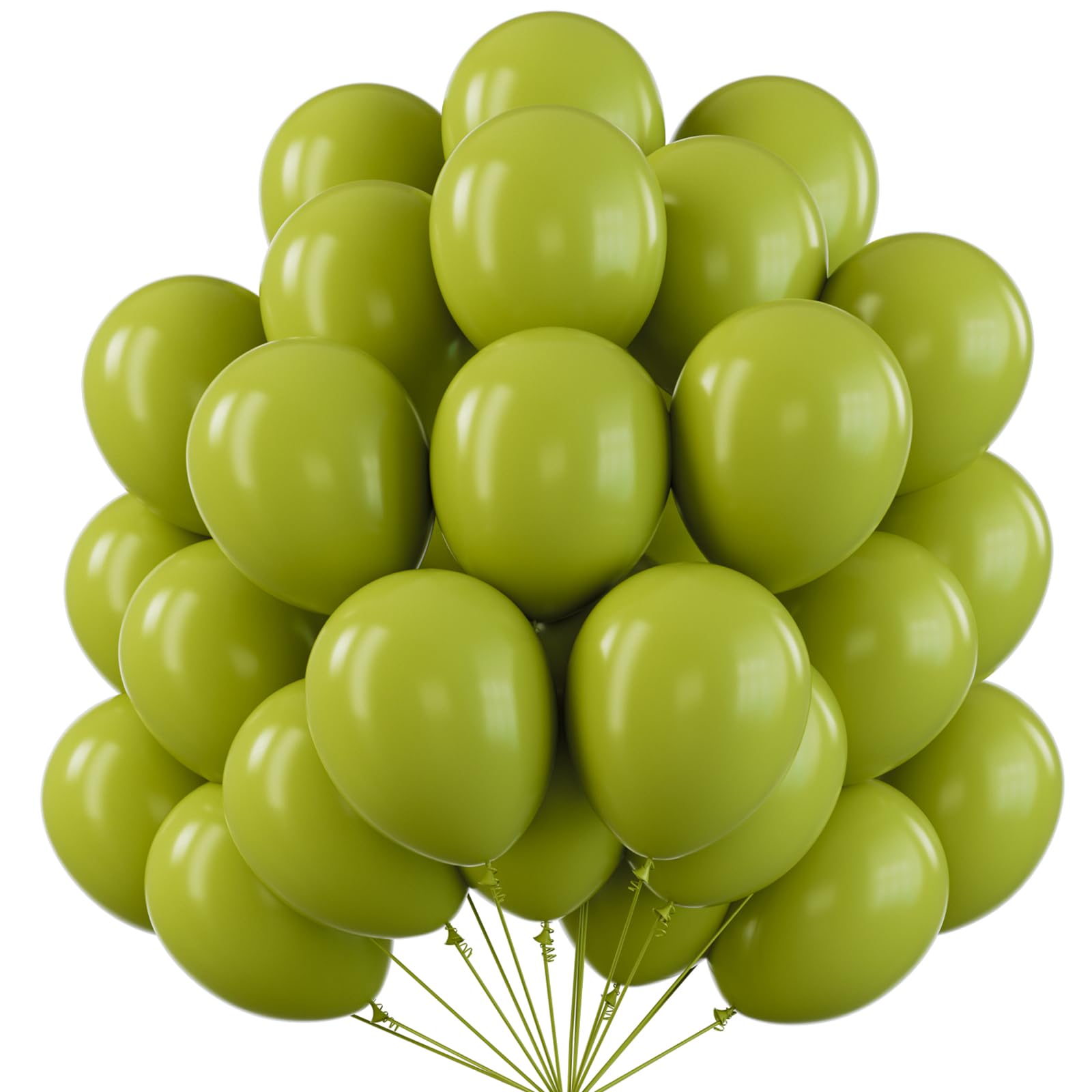 PartyWoo Metallic Green Balloons 50pcs 12 Inch Metallic Apple Green Latex Helium Balloons for Graduation Spring Forest Summer Wedding Engagement Baby Shower Birthday Party Decorations Green-G121