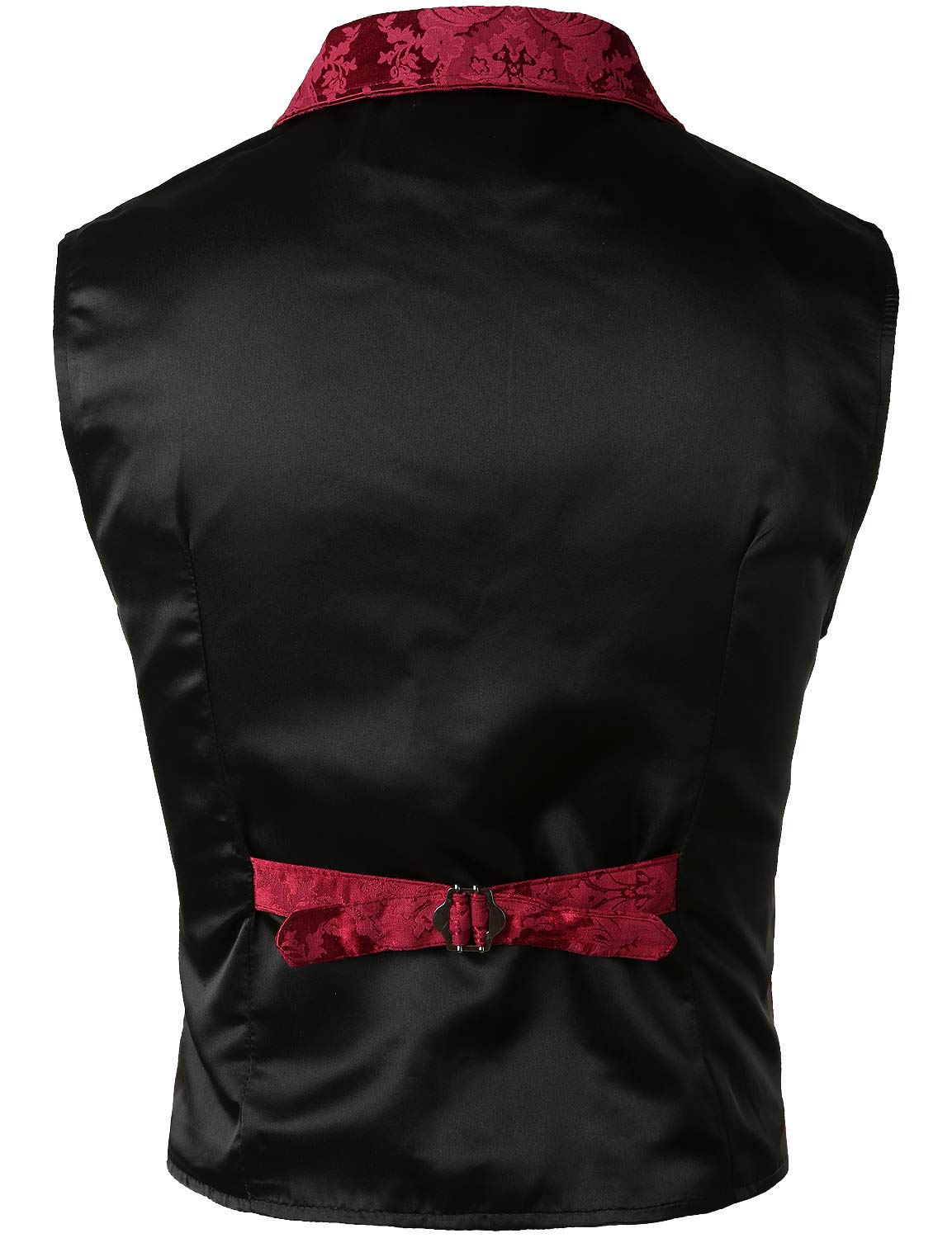 VATPAVE Mens Victorian Suit Vest Steampunk Gothic Waistcoat