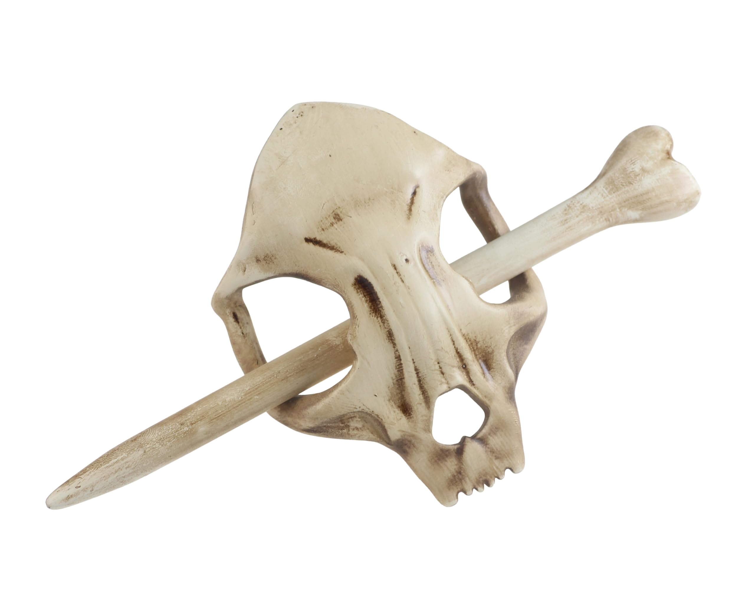 Cat Skull Hair Stick, Gothic Feline Skull Resin Bone Hair Slide Barrette for Women, Cat Skull Hair Clip Halloween Cosplay Witchcore Hairpin, Spooky Updo Holder (1 Piece)