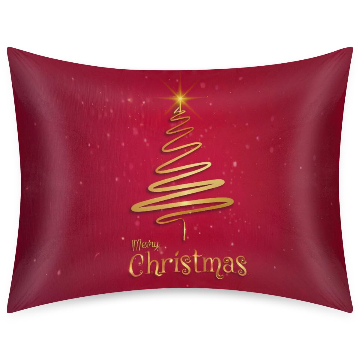 Christmas Light Trees Satin Pillow Case for Hair and Skin Satin Pillowcase Without Zipper Pillowcase, Standard Size Slip Silk Pillow Cases 20"x26" Silk Pillowcases for Bedroom Sofa Home Decor