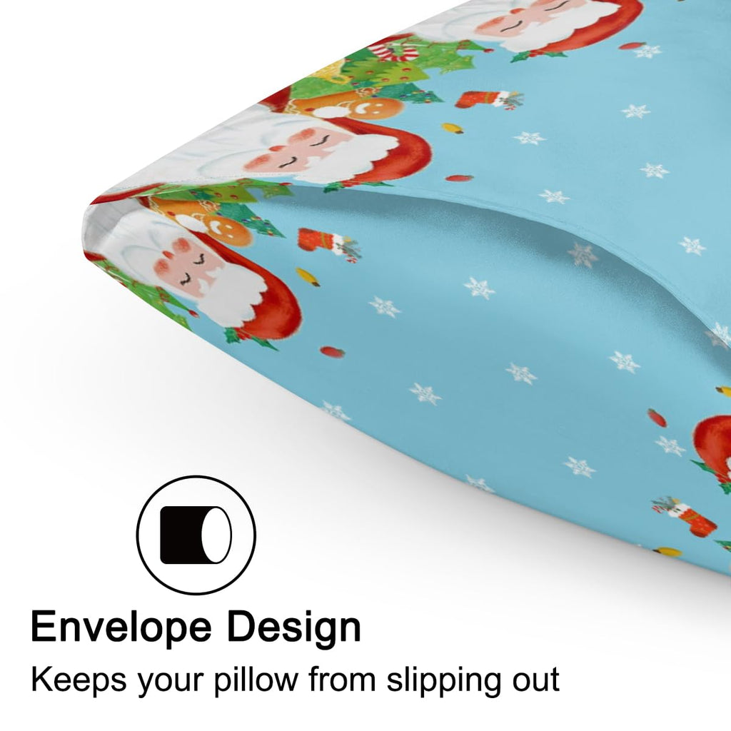 Christmas Light Trees Satin Pillow Case for Hair and Skin Satin Pillowcase Without Zipper Pillowcase, Standard Size Slip Silk Pillow Cases 20"x26" Silk Pillowcases for Bedroom Sofa Home Decor