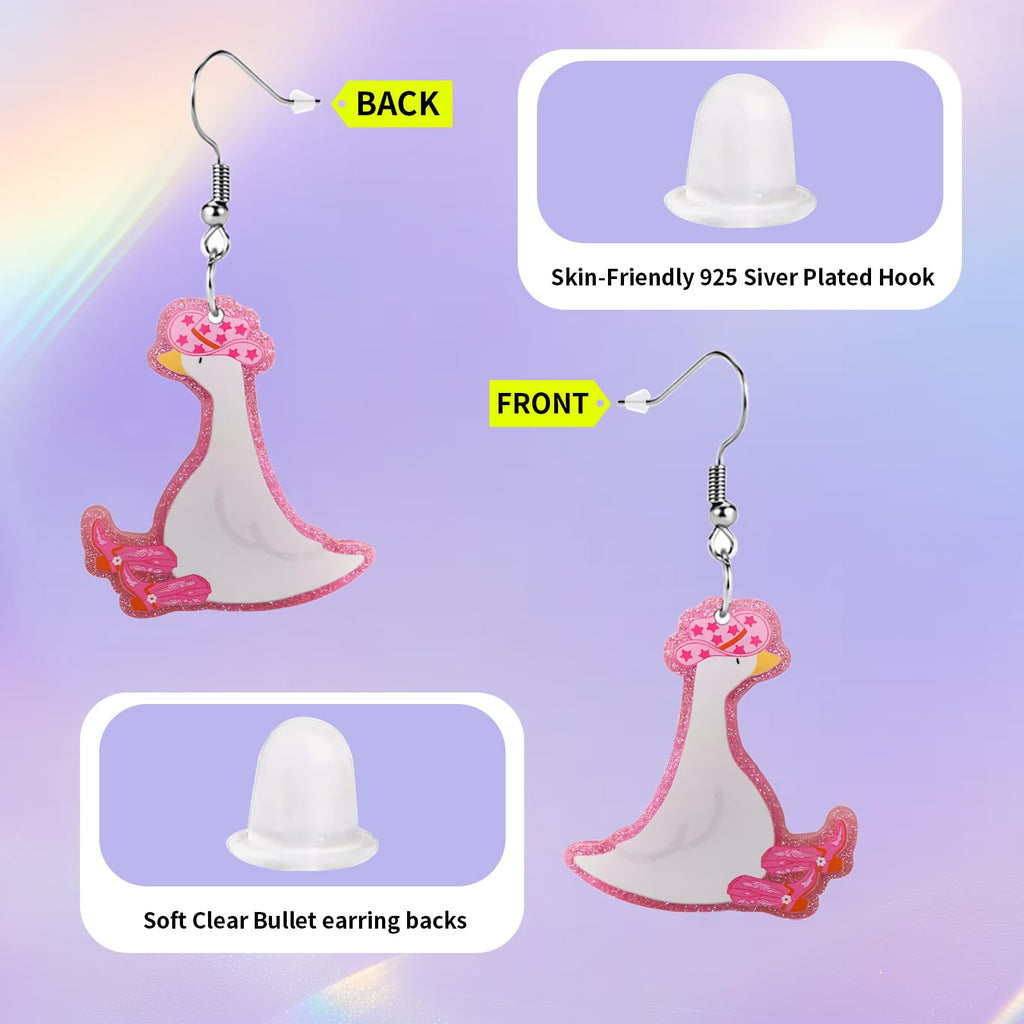 Funny Dog Sunflower Paw Print Earrings for Women - Unique & Quirky Funky Acrylic Dangle Earrings, Cute & Silly Novelty Design, Wacky & Crazy Earrings for Fun Lovers