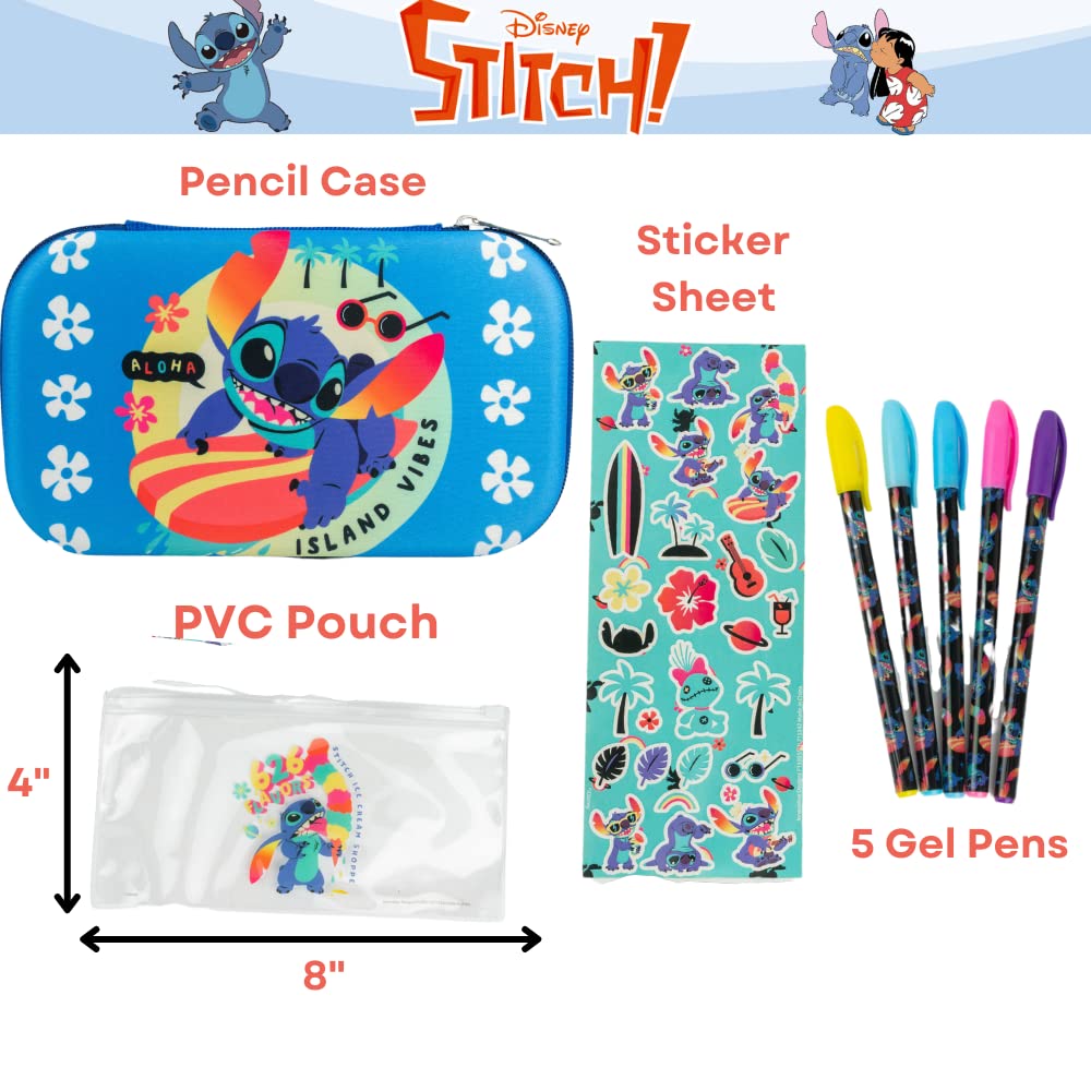 Innovative Designs Barbie Pencil Case Set with Stickers and Gel Pens for Kids, Molded with Zip Closure, Pink